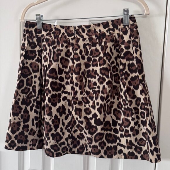 Banana Republic Brown Cheetah Print Skirt Size 0 - Picture 7 of 12